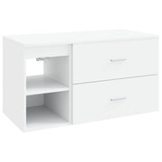 vidaXL Badkamermeubelset 2 pcs Wit Bewerkt hout
