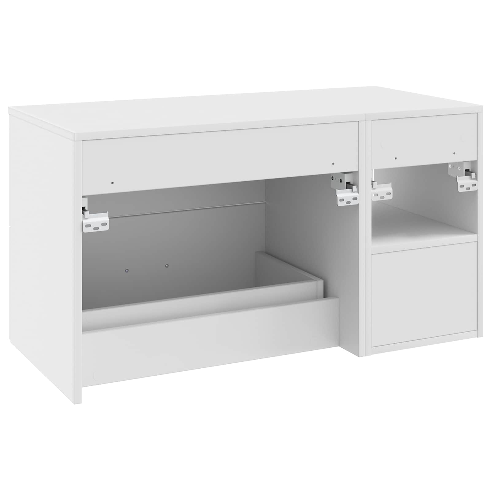 vidaXL Badkamermeubelset 2 pcs Wit Bewerkt hout