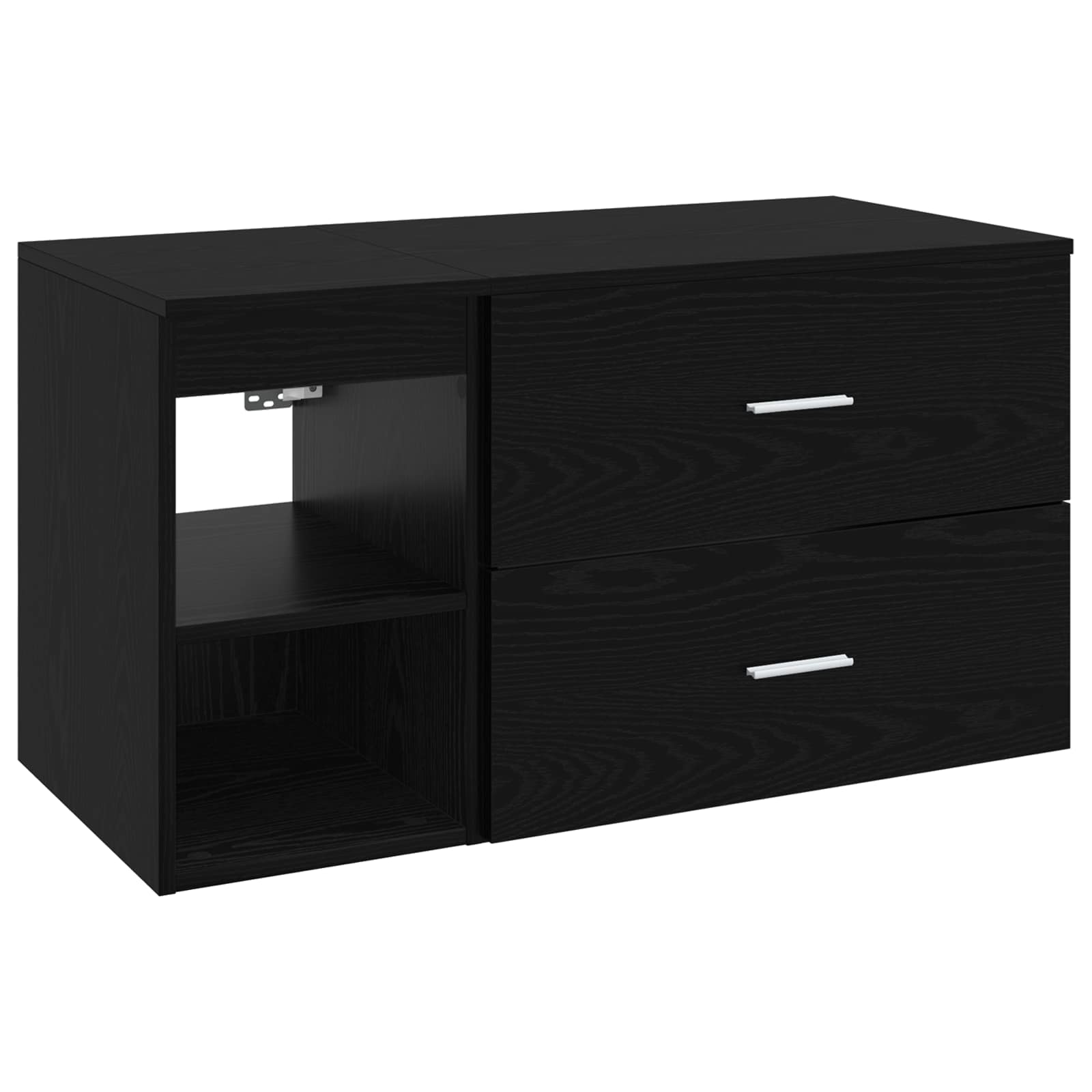 vidaXL Badkamermeubelset 2 pcs Wit Bewerkt hout