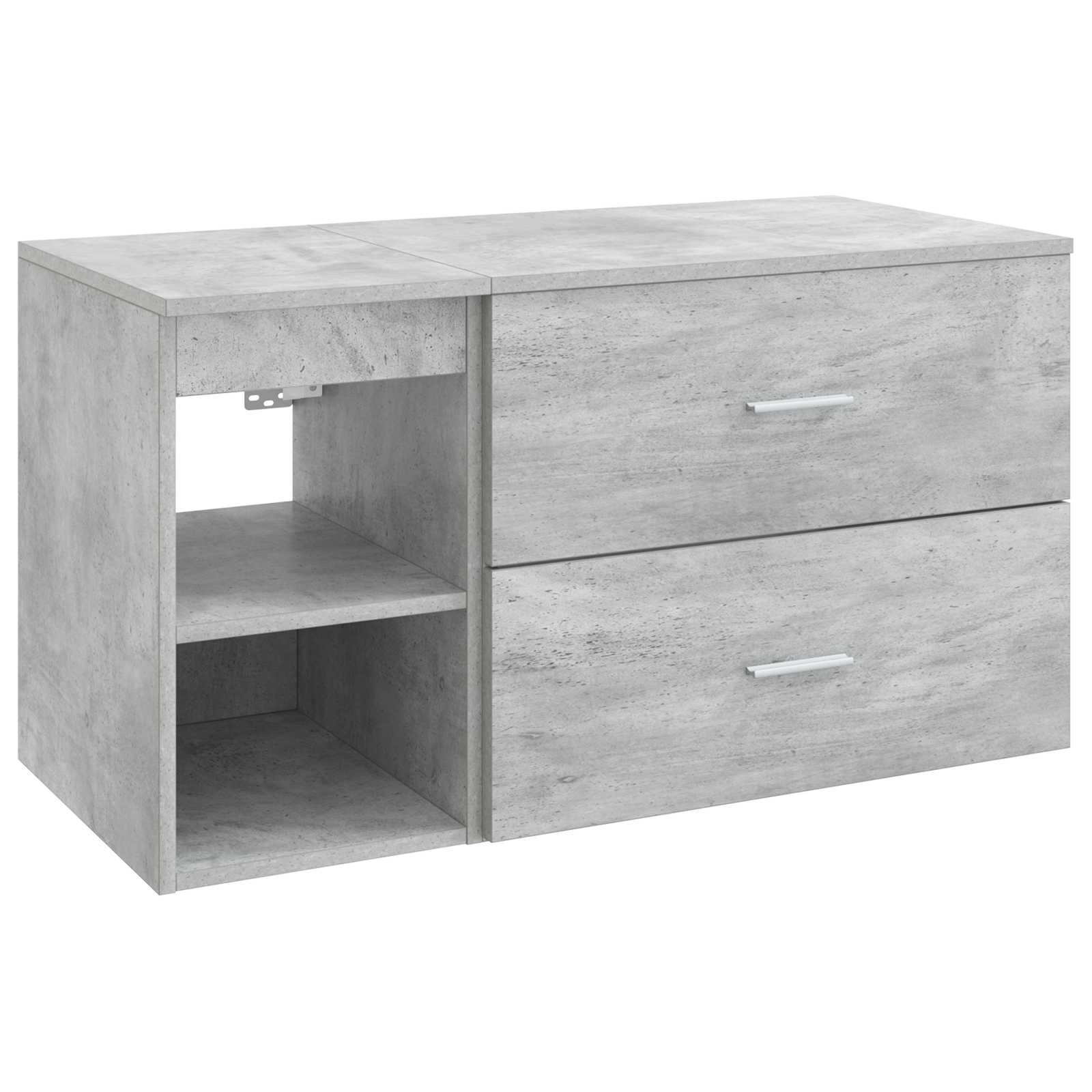 vidaXL Badkamermeubelset 2 pcs Wit Bewerkt hout
