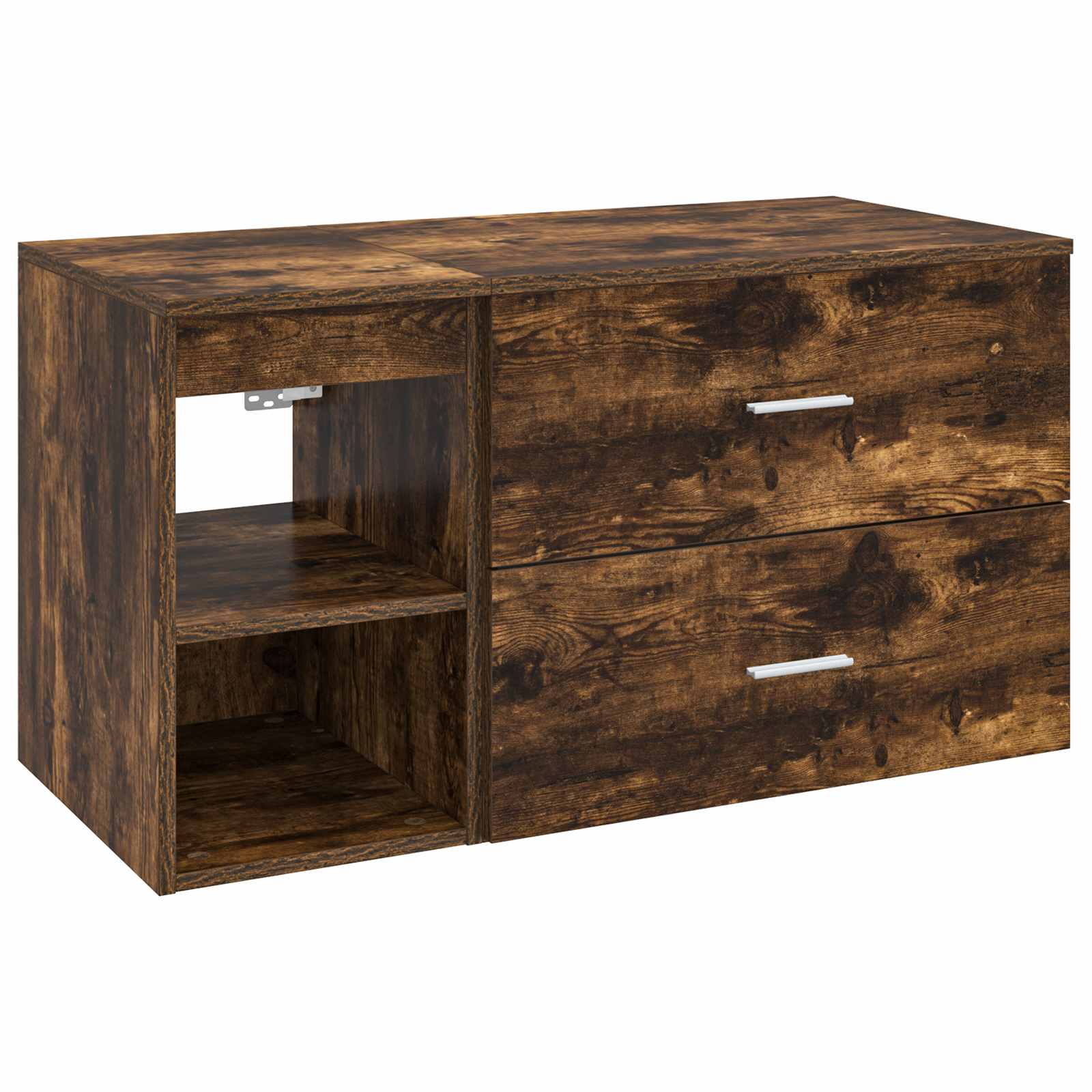 vidaXL Badkamermeubelset 2 pcs Wit Bewerkt hout