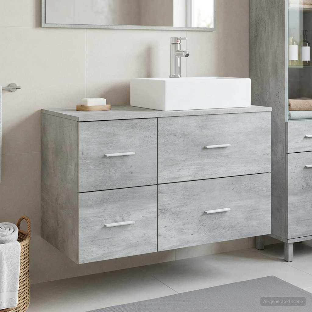 vidaXL Badkamermeubelset 2 st Wit Bewerkt hout