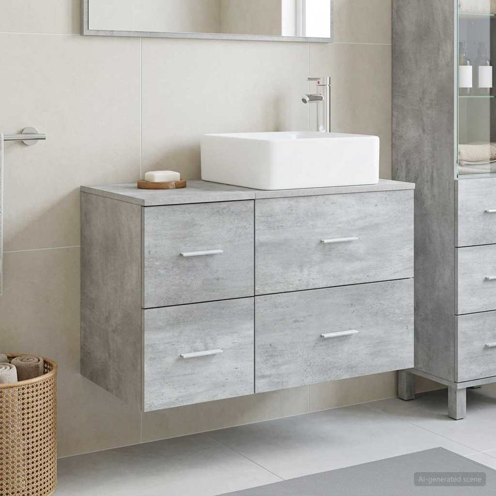 vidaXL Badkamermeubelset 2 st Wit Bewerkt hout