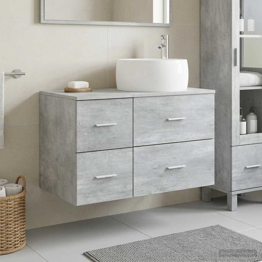 vidaXL Badkamermeubelset 2 st Wit Bewerkt hout