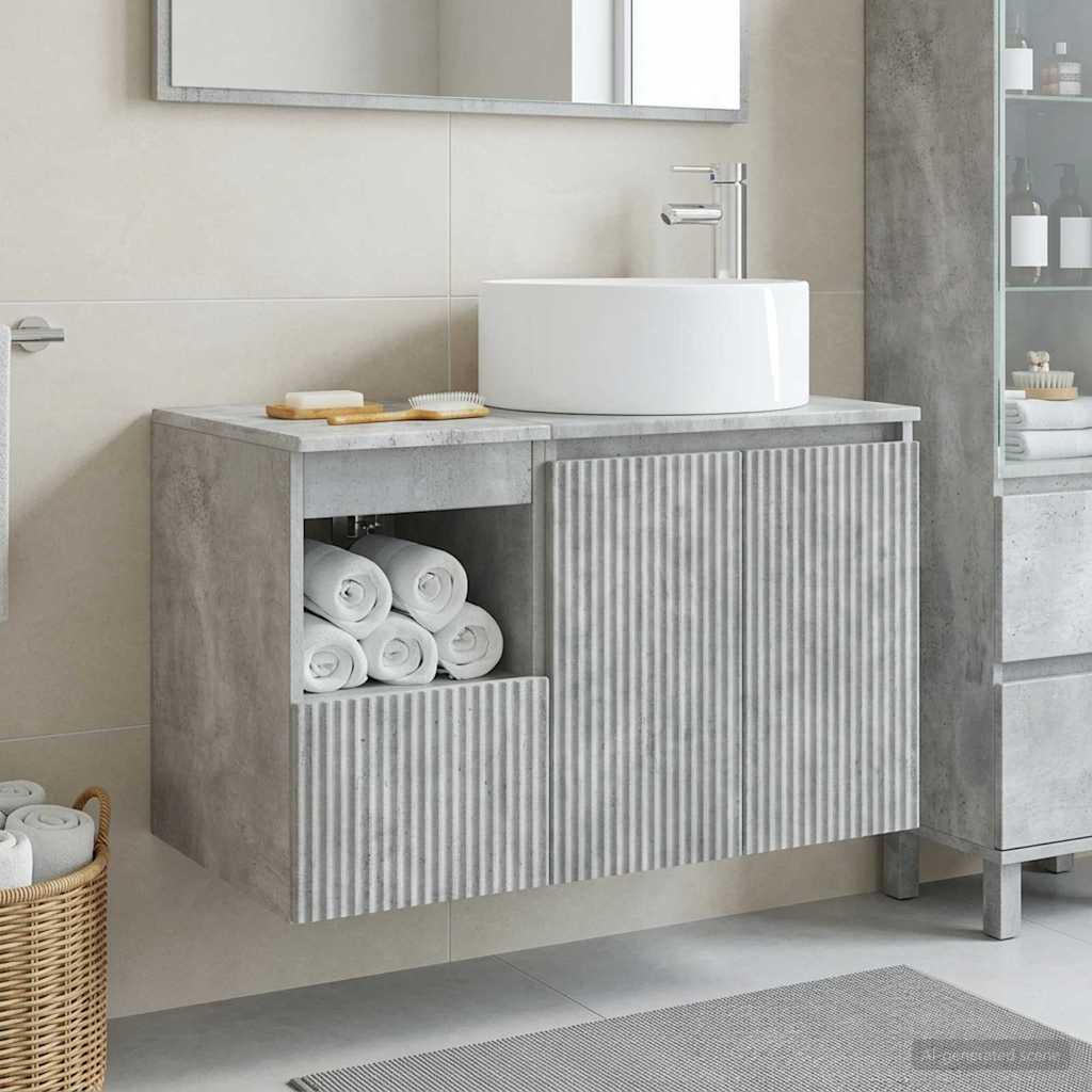 vidaXL Badkamermeubelset 2 st Wit Bewerkt hout