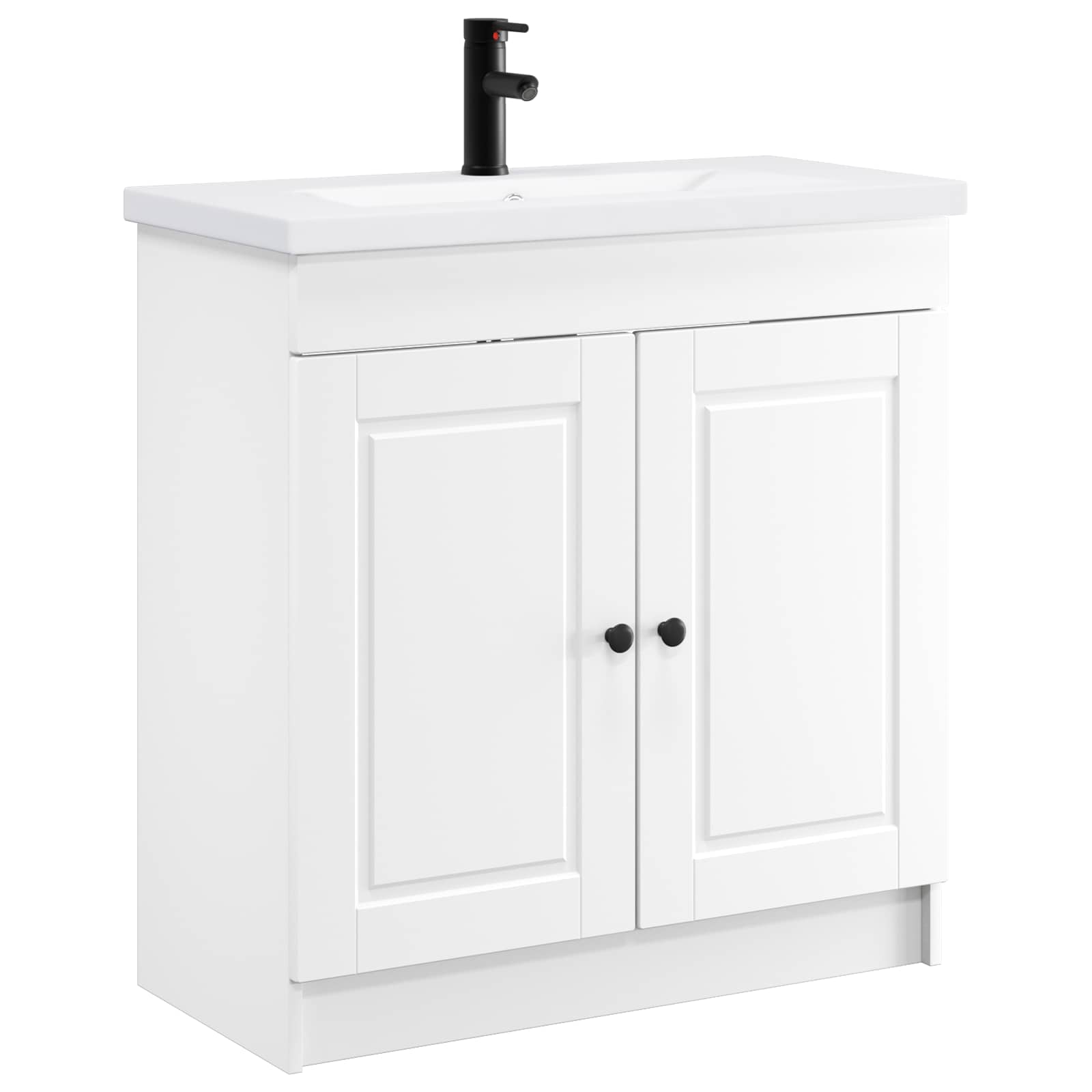 vidaXL Badkamermeubelset Wit 56 x 37,5 x 81 cm Bewerkt hout