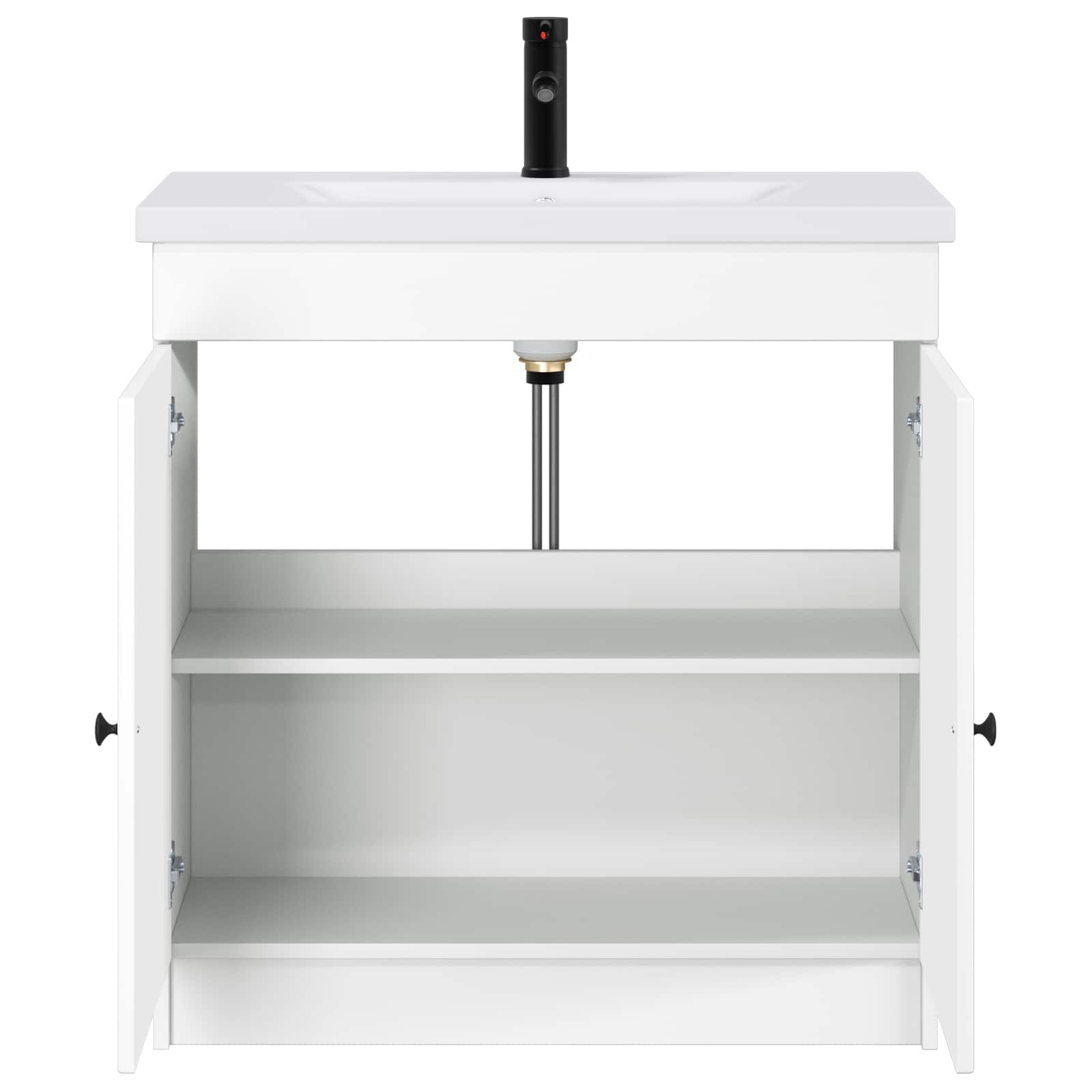 vidaXL Badkamermeubelset Wit 56 x 37,5 x 81 cm Bewerkt hout