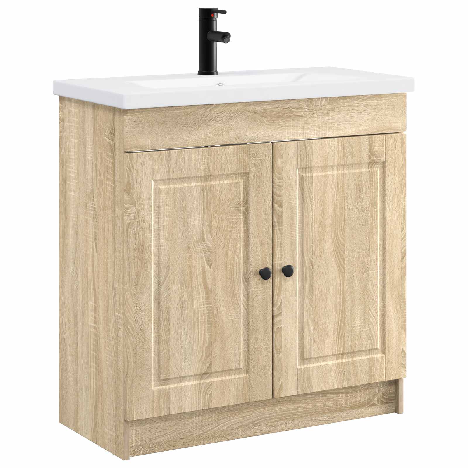 vidaXL Badkamermeubelset Wit 56 x 37,5 x 81 cm Bewerkt hout