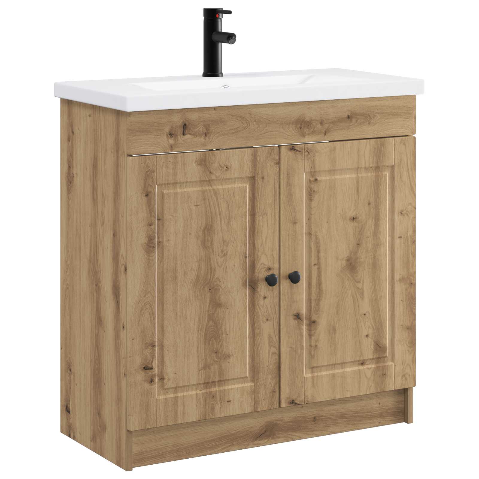 vidaXL Badkamermeubelset Wit 56 x 37,5 x 81 cm Bewerkt hout