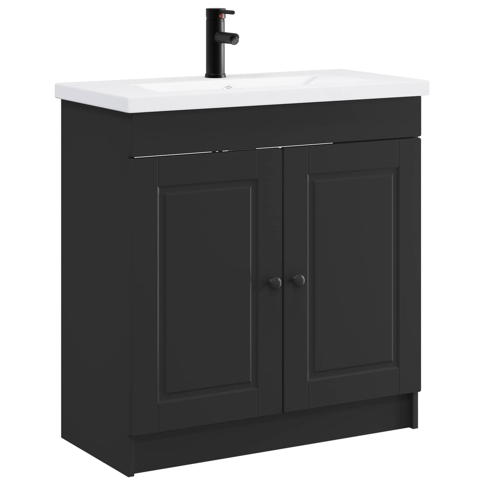 vidaXL Badkamermeubelset Wit 56 x 37,5 x 81 cm Bewerkt hout