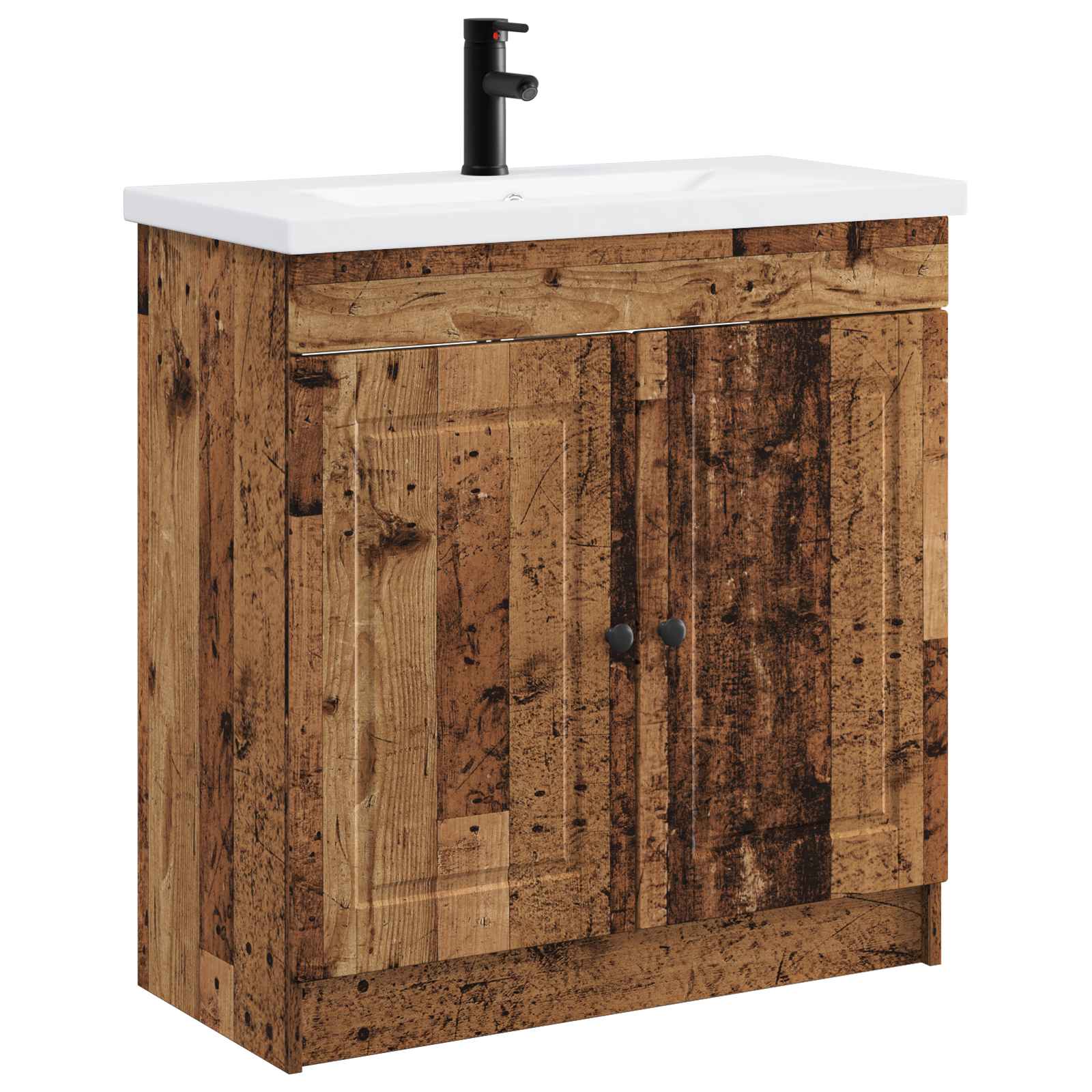 vidaXL Badkamermeubelset Wit 56 x 37,5 x 81 cm Bewerkt hout