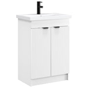 vidaXL Badkamermeubelset Wit 56 x 37,5 x 81 cm Bewerkt hout