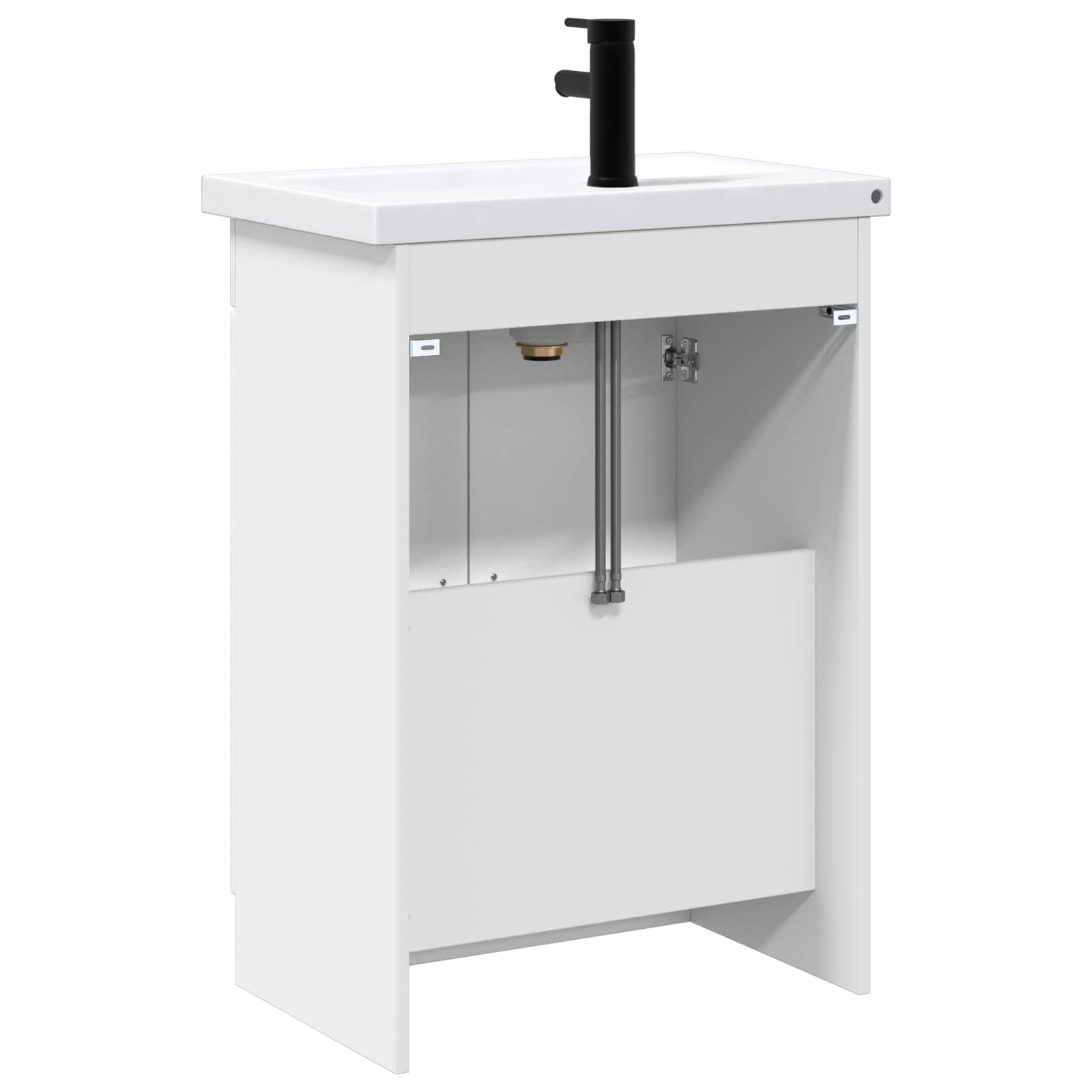vidaXL Badkamermeubelset Wit 56 x 37,5 x 81 cm Bewerkt hout