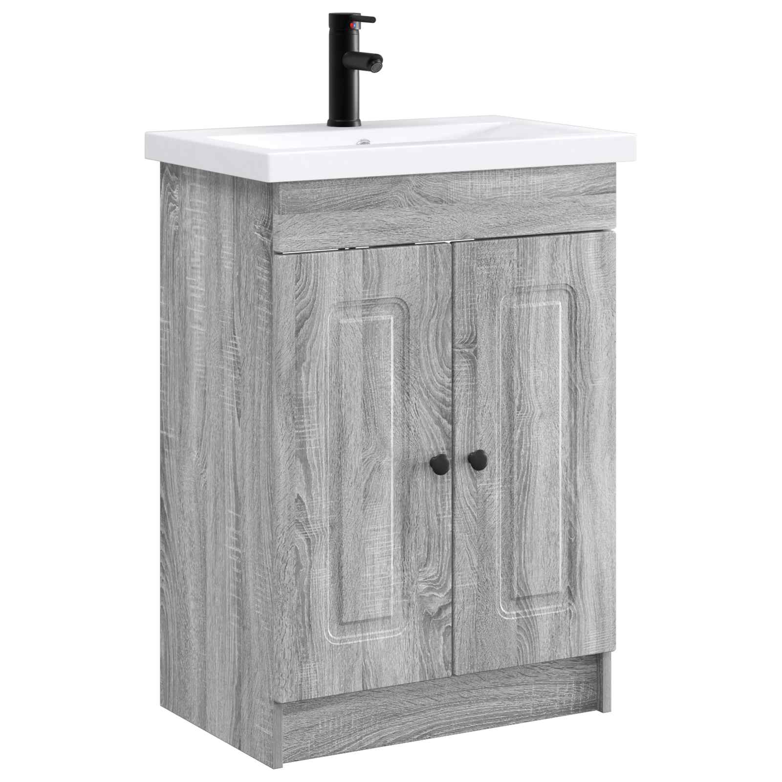 vidaXL Badkamermeubelset Wit 56 x 37,5 x 81 cm Bewerkt hout