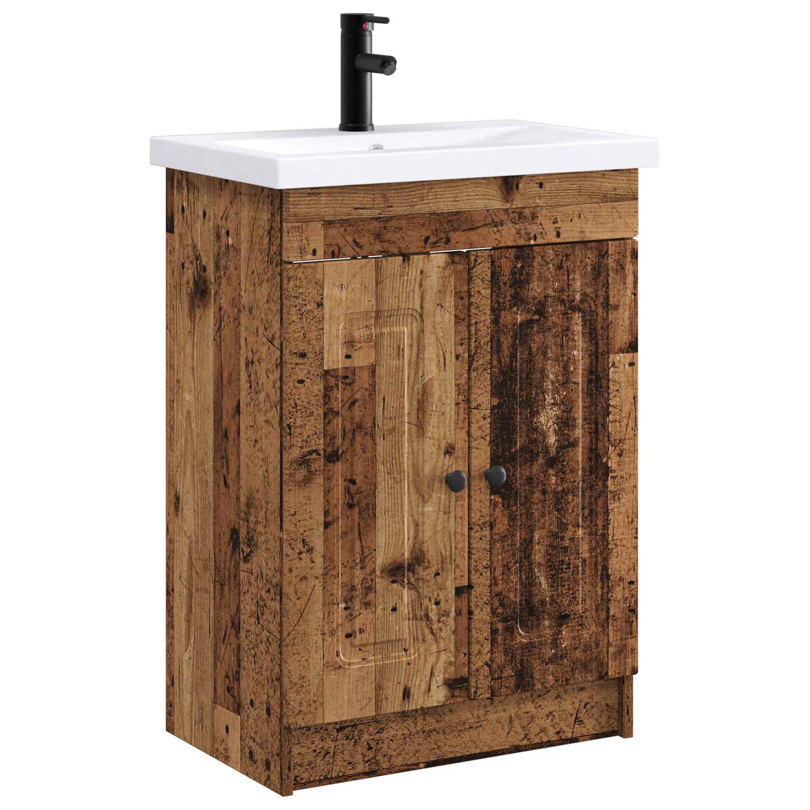 vidaXL Badkamermeubelset Wit 56 x 37,5 x 81 cm Bewerkt hout