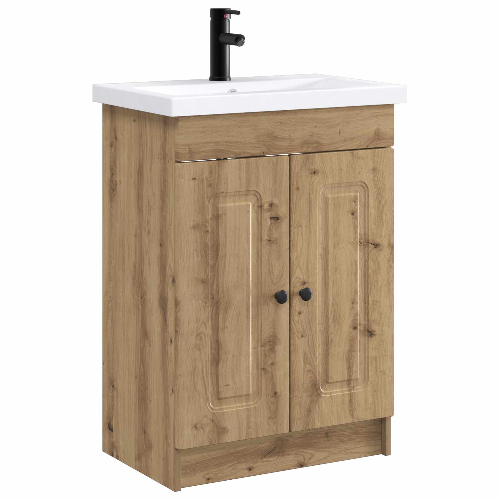 vidaXL Badkamermeubelset Wit 56 x 37,5 x 81 cm Bewerkt hout