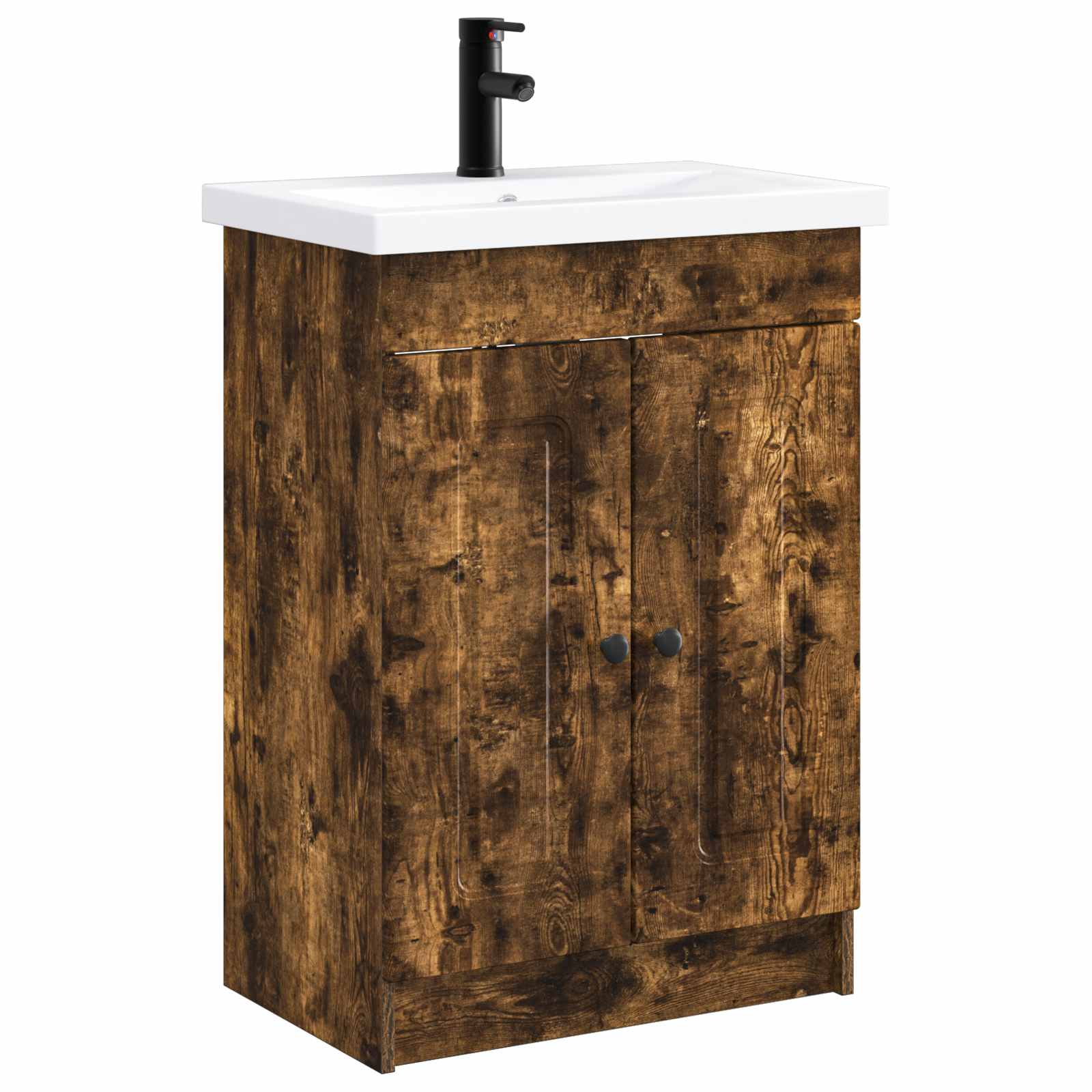 vidaXL Badkamermeubelset Wit 56 x 37,5 x 81 cm Bewerkt hout