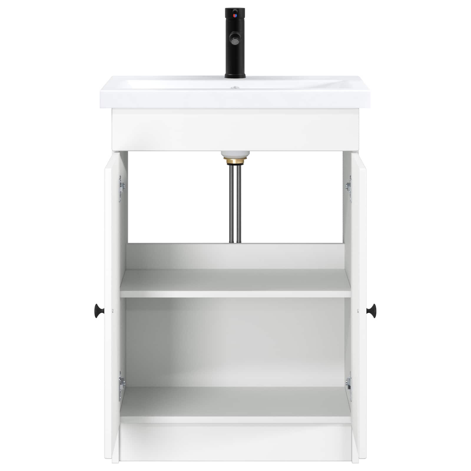 vidaXL Badkamermeubelset Wit 56 x 37,5 x 81 cm Bewerkt hout