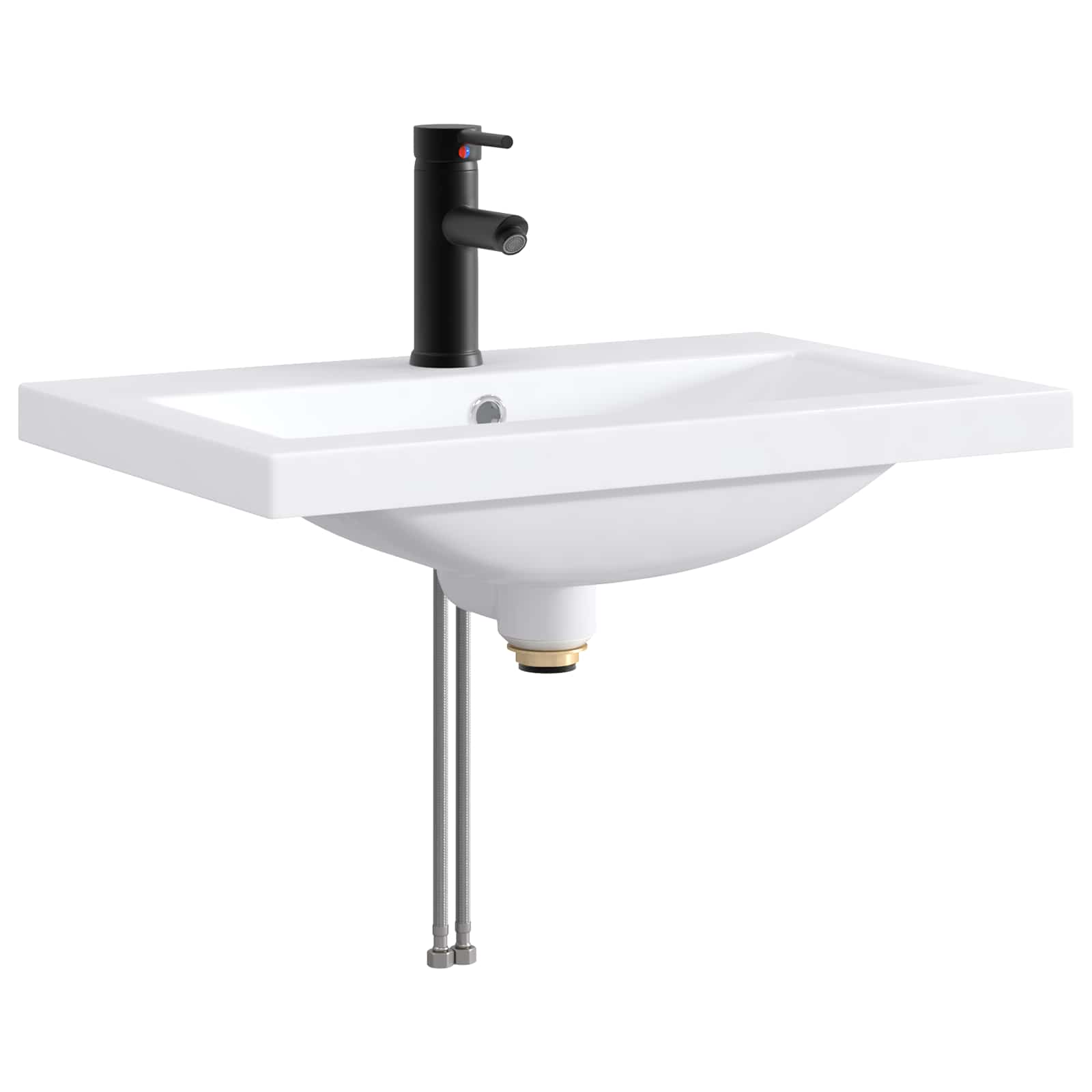vidaXL Badkamermeubelset Wit 56 x 37,5 x 81 cm Bewerkt hout