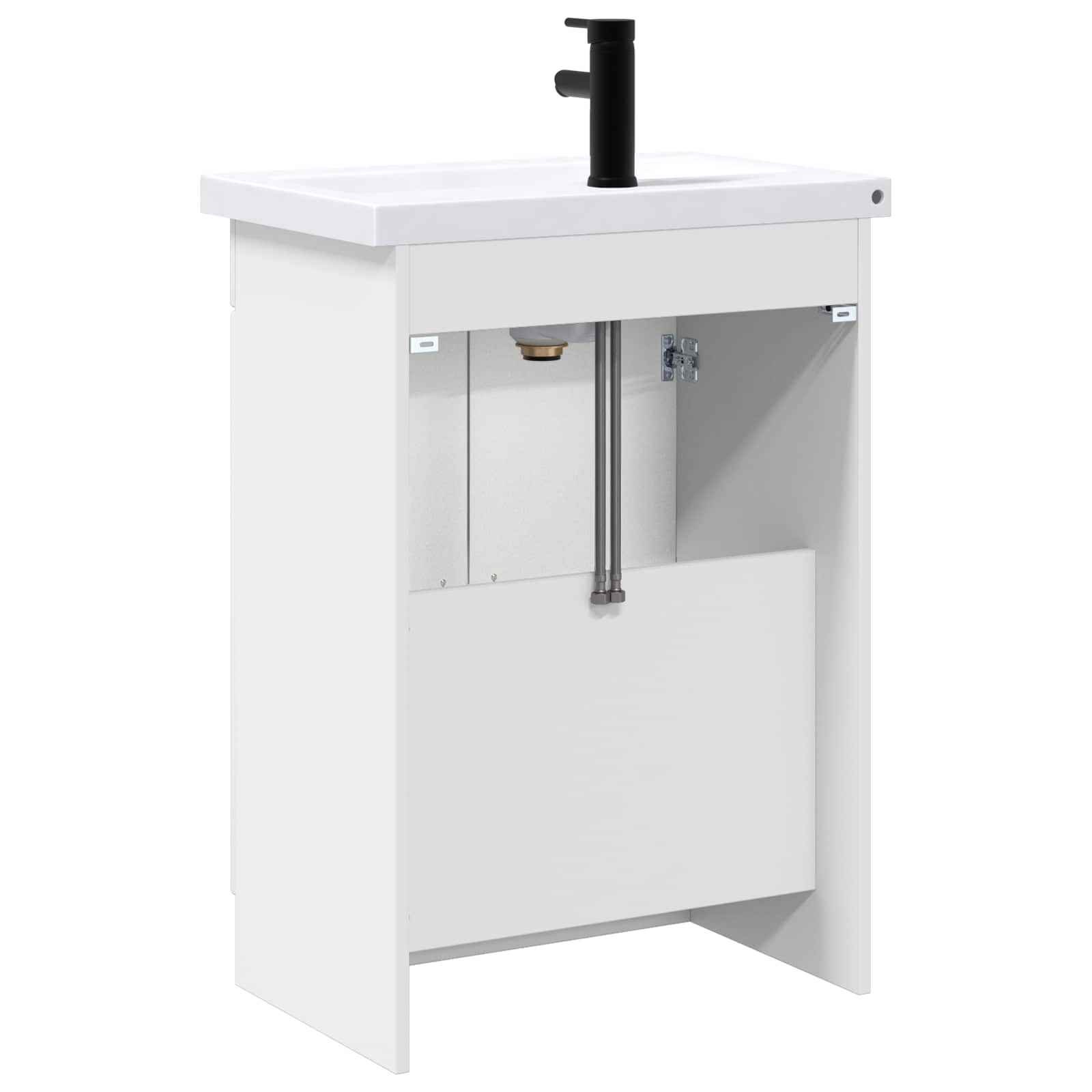 vidaXL Badkamermeubelset Wit 56 x 37,5 x 81 cm Bewerkt hout