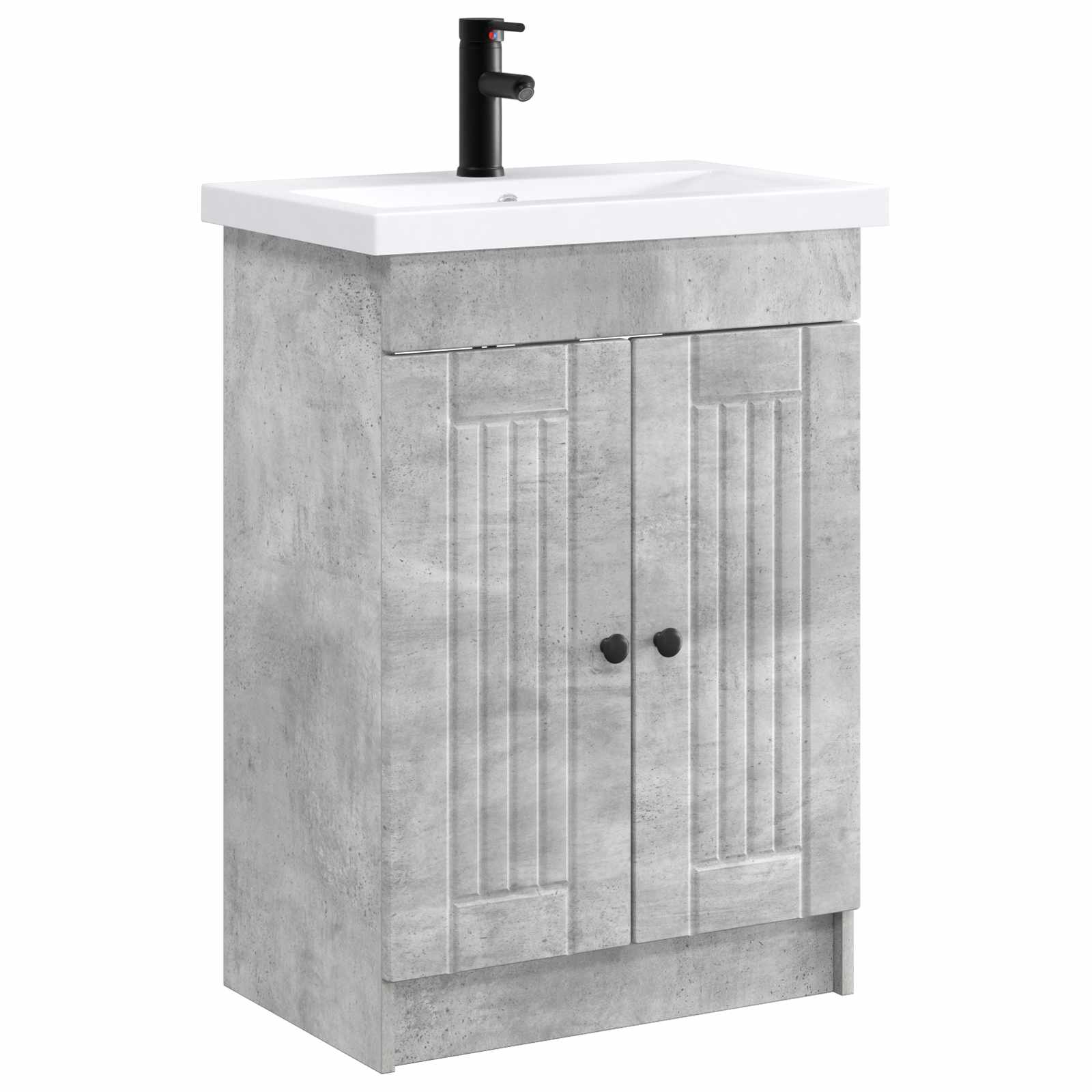 vidaXL Badkamermeubelset Wit 56 x 37,5 x 81 cm Bewerkt hout