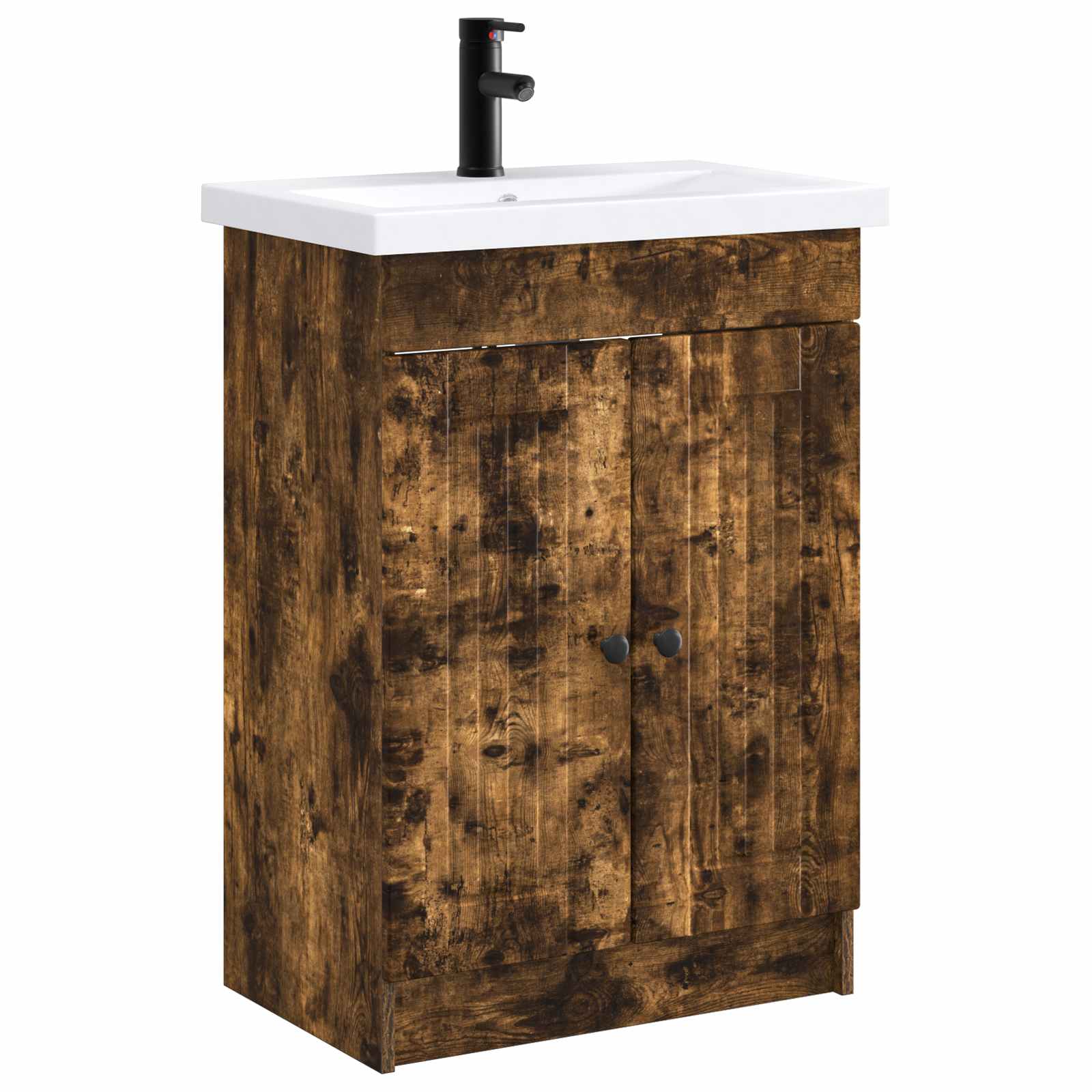 vidaXL Badkamermeubelset Wit 56 x 37,5 x 81 cm Bewerkt hout
