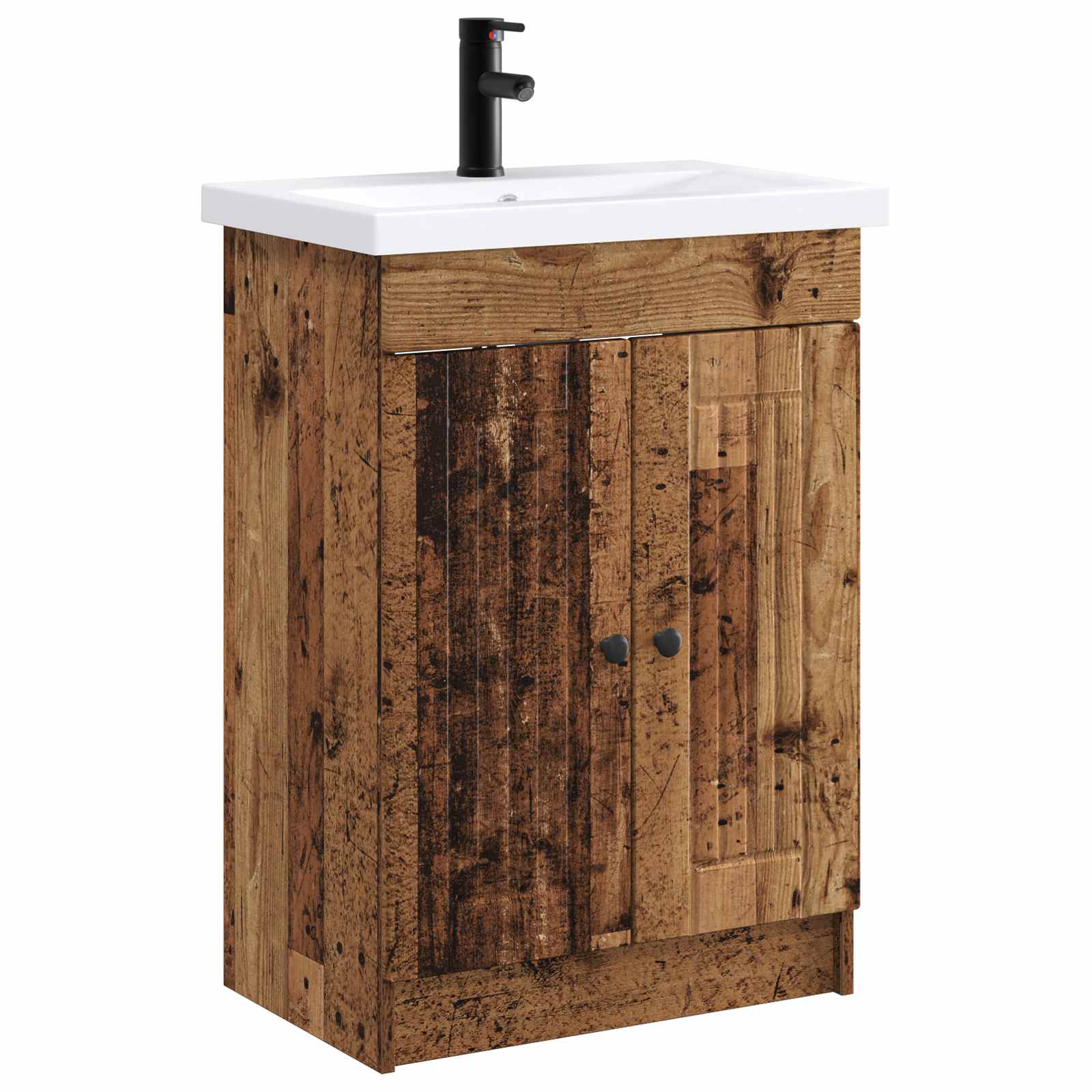 vidaXL Badkamermeubelset Wit 56 x 37,5 x 81 cm Bewerkt hout