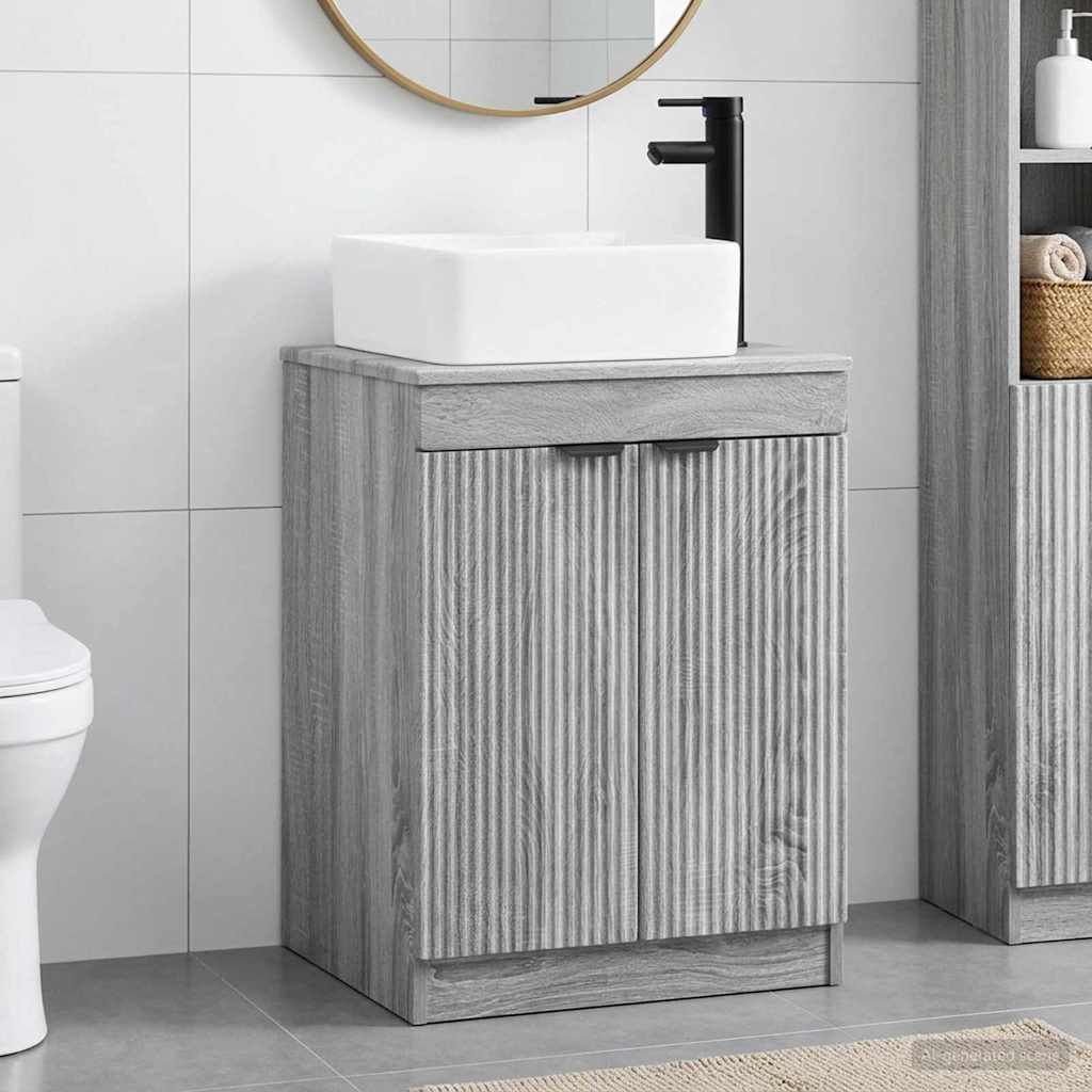 vidaXL Badkamermeubelset Wit Bewerkt hout