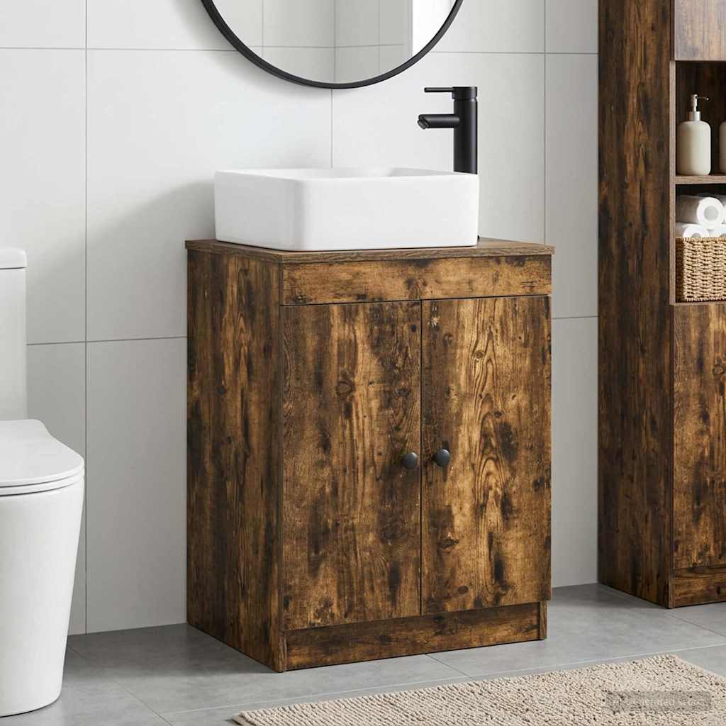 vidaXL Badkamermeubelset Wit Bewerkt hout