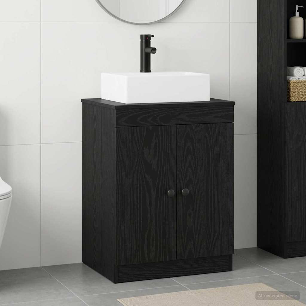 vidaXL Badkamermeubelset Wit Bewerkt hout