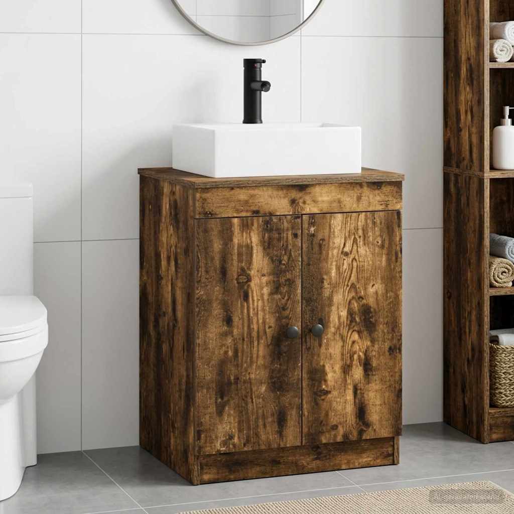 vidaXL Badkamermeubelset Wit Bewerkt hout