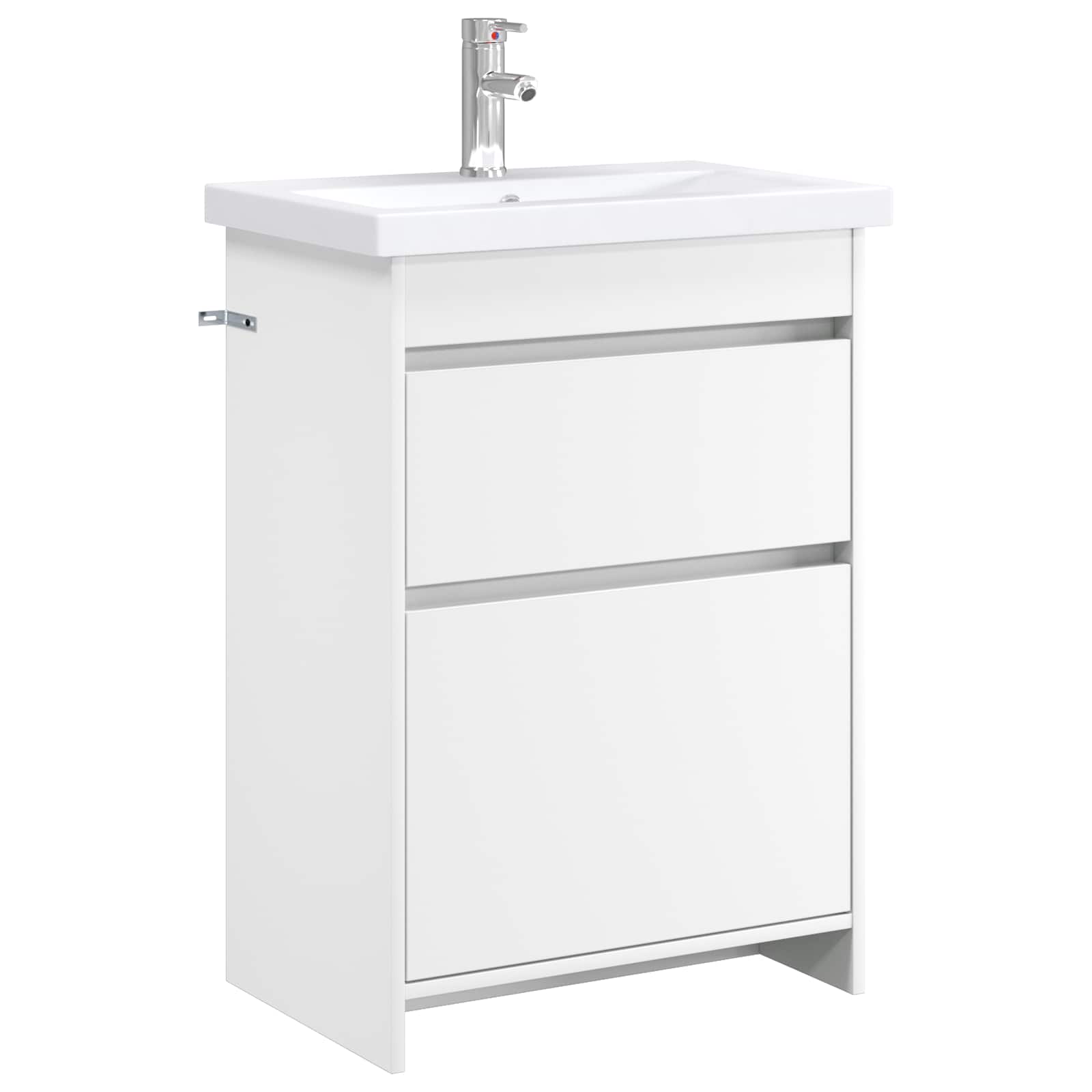 vidaXL Badkamermeubelset Wit 61 x 40 x 84,5 cm Bewerkt hout