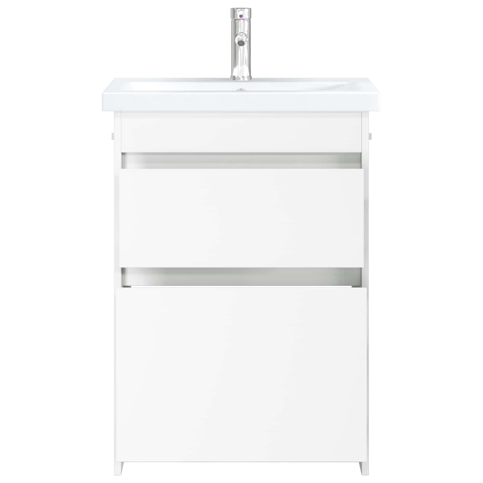 vidaXL Badkamermeubelset Wit 61 x 40 x 84,5 cm Bewerkt hout