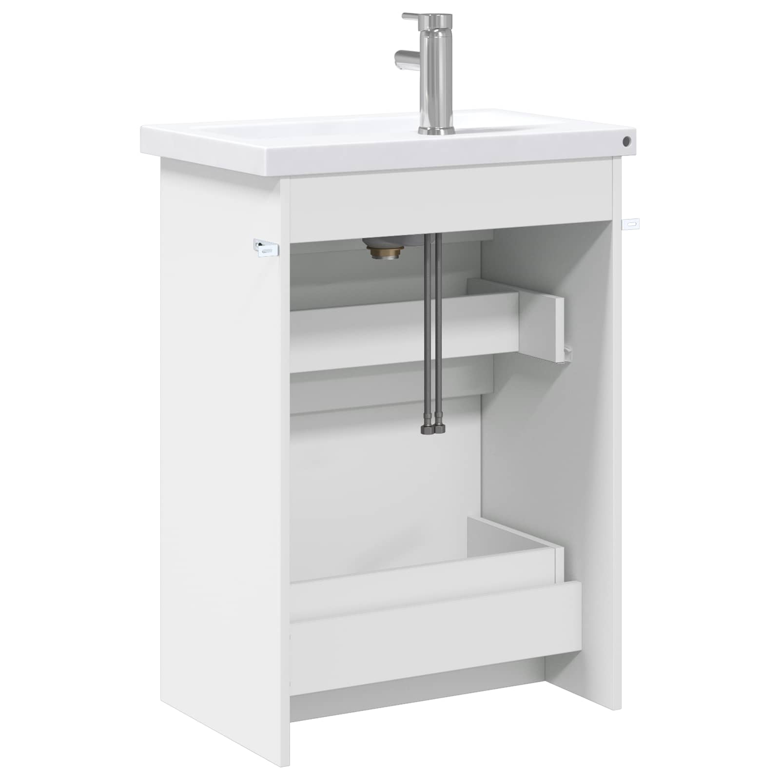 vidaXL Badkamermeubelset Wit 61 x 40 x 84,5 cm Bewerkt hout