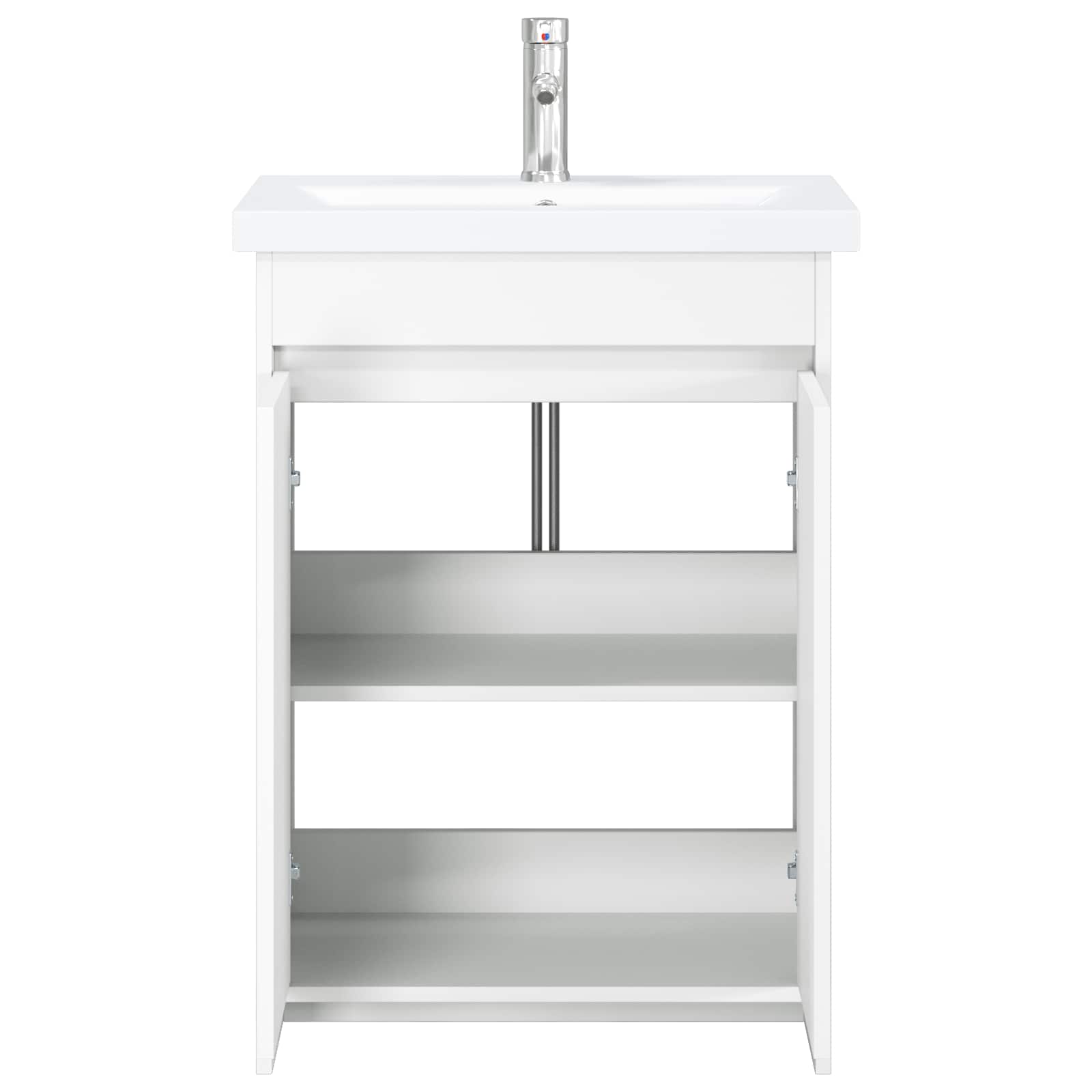 vidaXL Badkamermeubelset Wit 61 x 40 x 84,5 cm Bewerkt hout