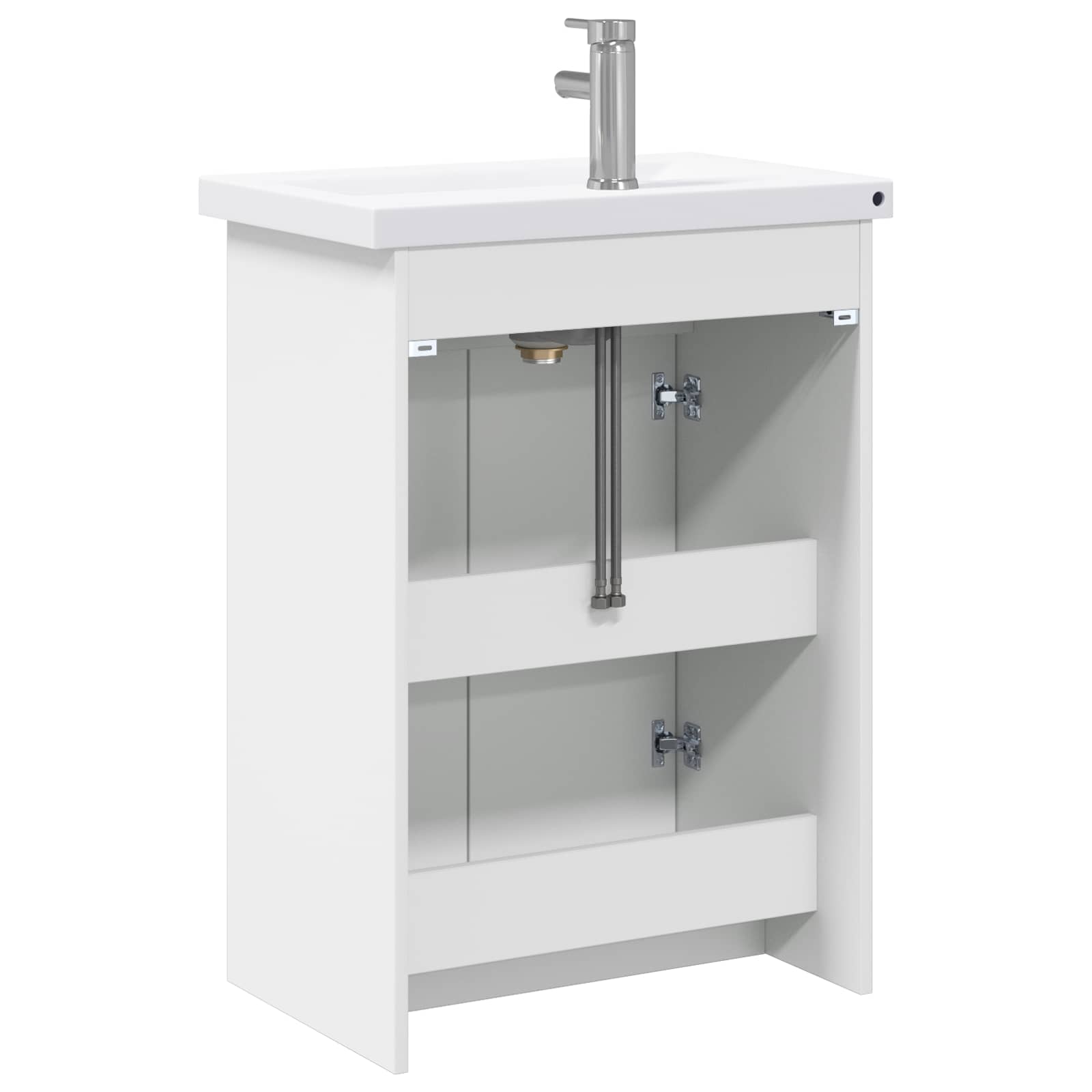 vidaXL Badkamermeubelset Wit 61 x 40 x 84,5 cm Bewerkt hout