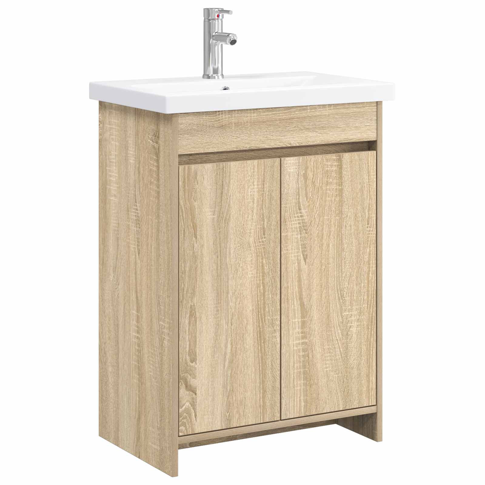 vidaXL Badkamermeubelset Wit 61 x 40 x 84,5 cm Bewerkt hout