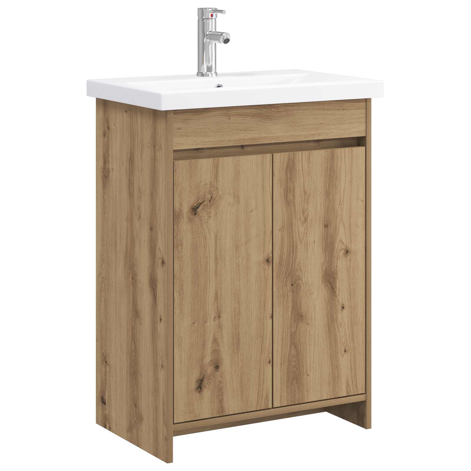 vidaXL Badkamermeubelset Wit 61 x 40 x 84,5 cm Bewerkt hout