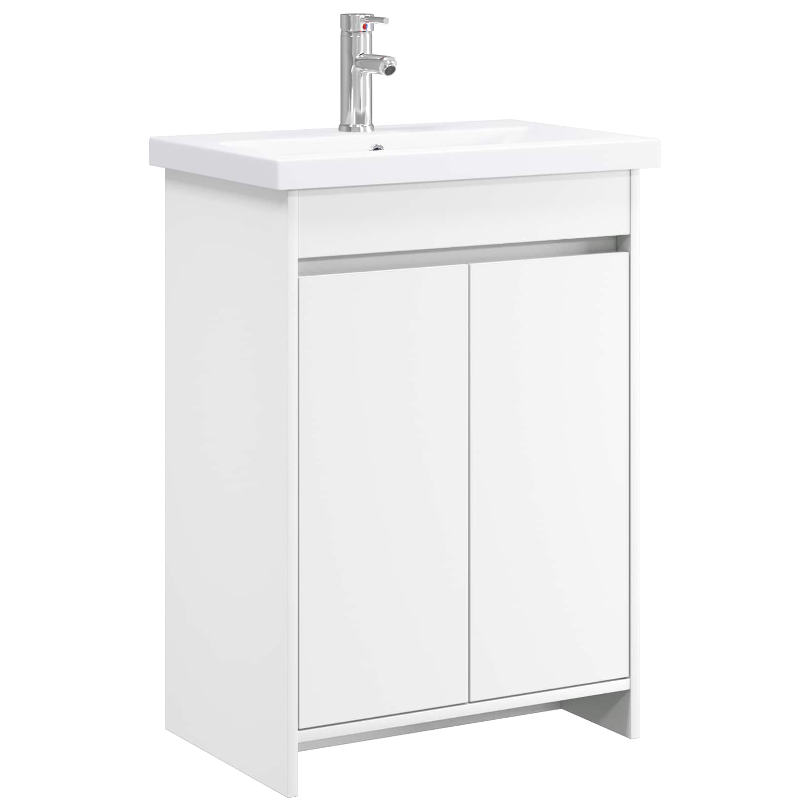 vidaXL Badkamermeubelset Wit 61 x 40 x 84,5 cm Bewerkt hout