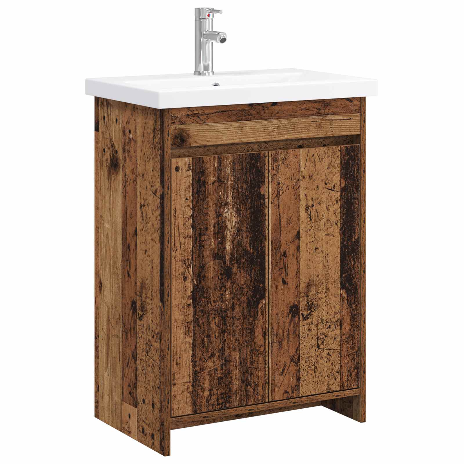 vidaXL Badkamermeubelset Wit 61 x 40 x 84,5 cm Bewerkt hout