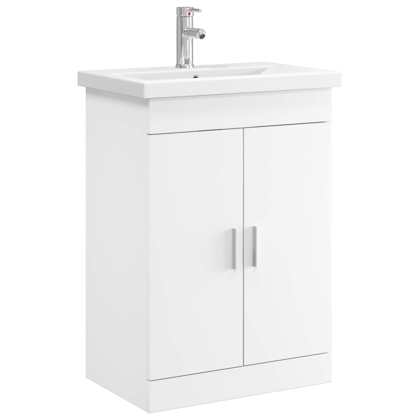 vidaXL Badkamermeubelset Wit 61 x 40 x 84,5 cm Bewerkt hout