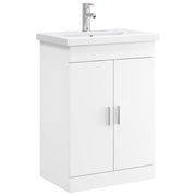 vidaXL Badkamermeubelset Wit 61 x 40 x 84,5 cm Bewerkt hout