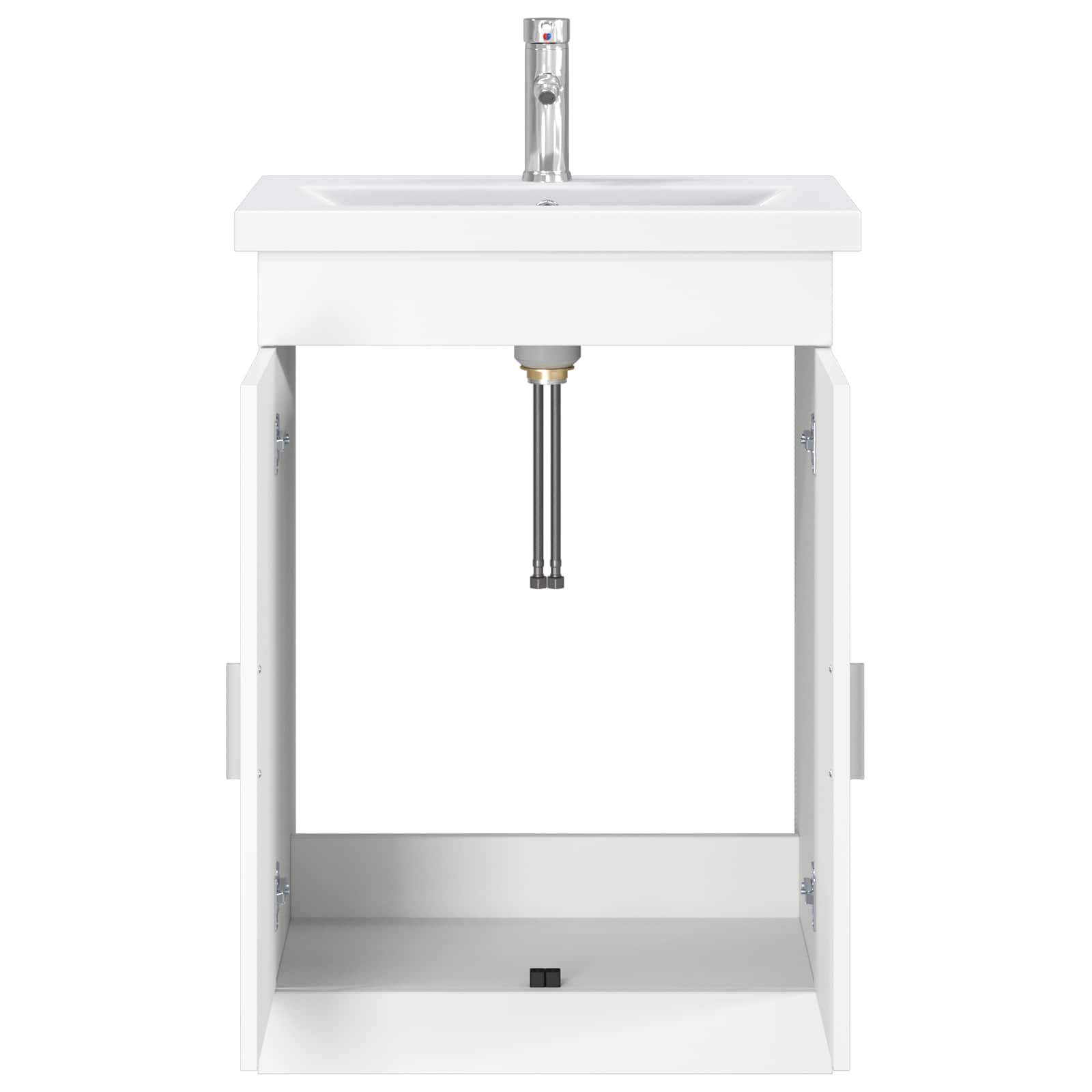 vidaXL Badkamermeubelset Wit 61 x 40 x 84,5 cm Bewerkt hout