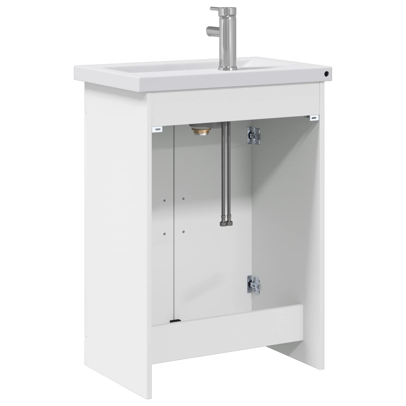 vidaXL Badkamermeubelset Wit 61 x 40 x 84,5 cm Bewerkt hout