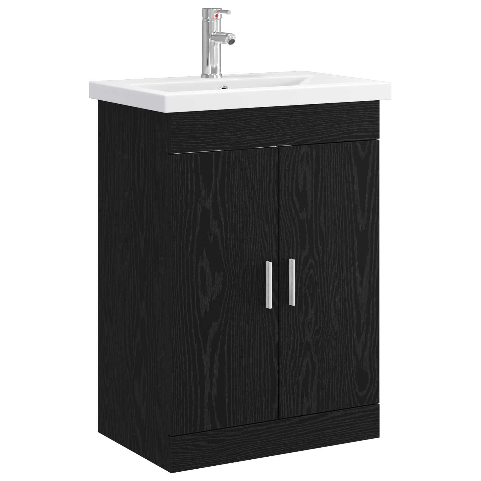 vidaXL Badkamermeubelset Wit 61 x 40 x 84,5 cm Bewerkt hout