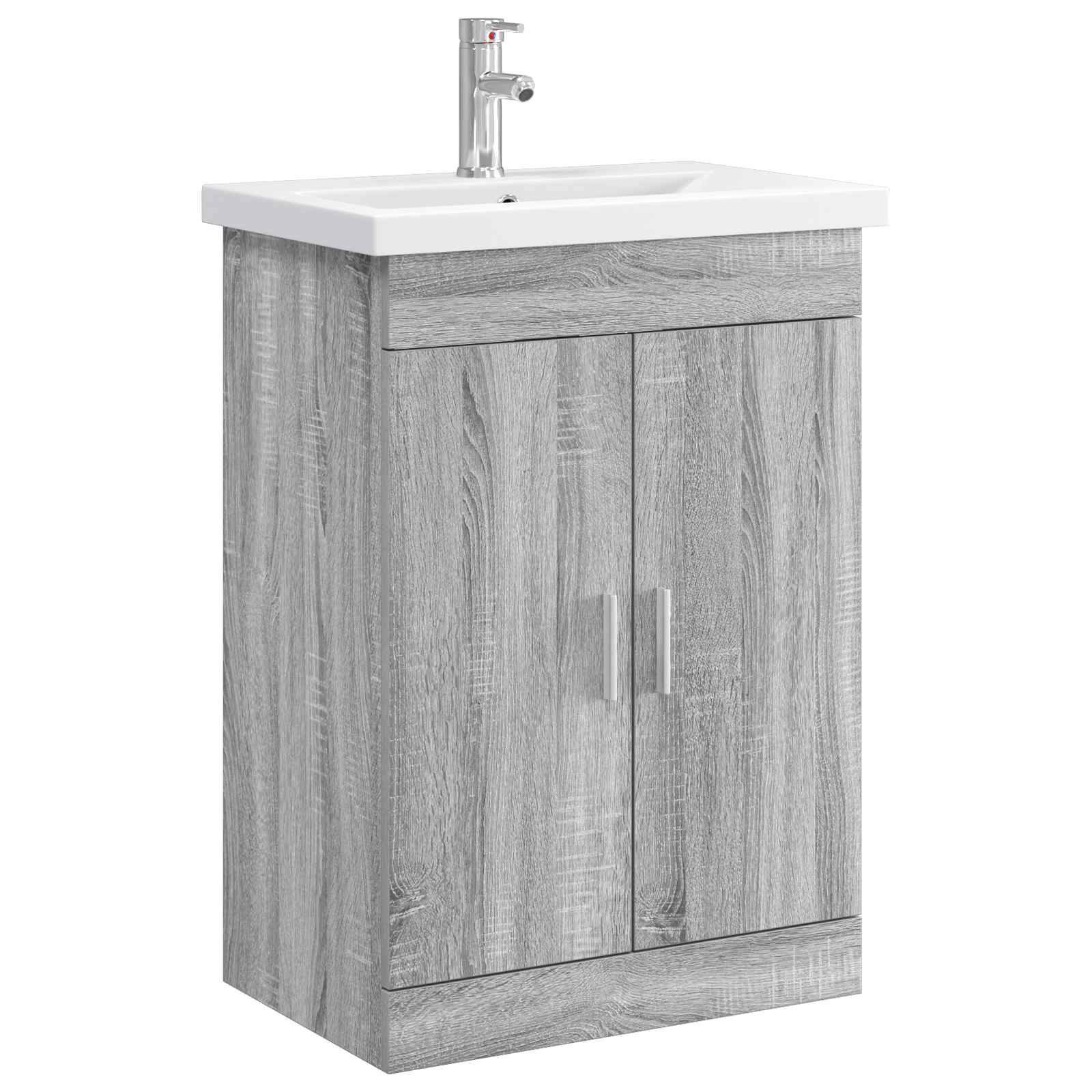 vidaXL Badkamermeubelset Wit 61 x 40 x 84,5 cm Bewerkt hout