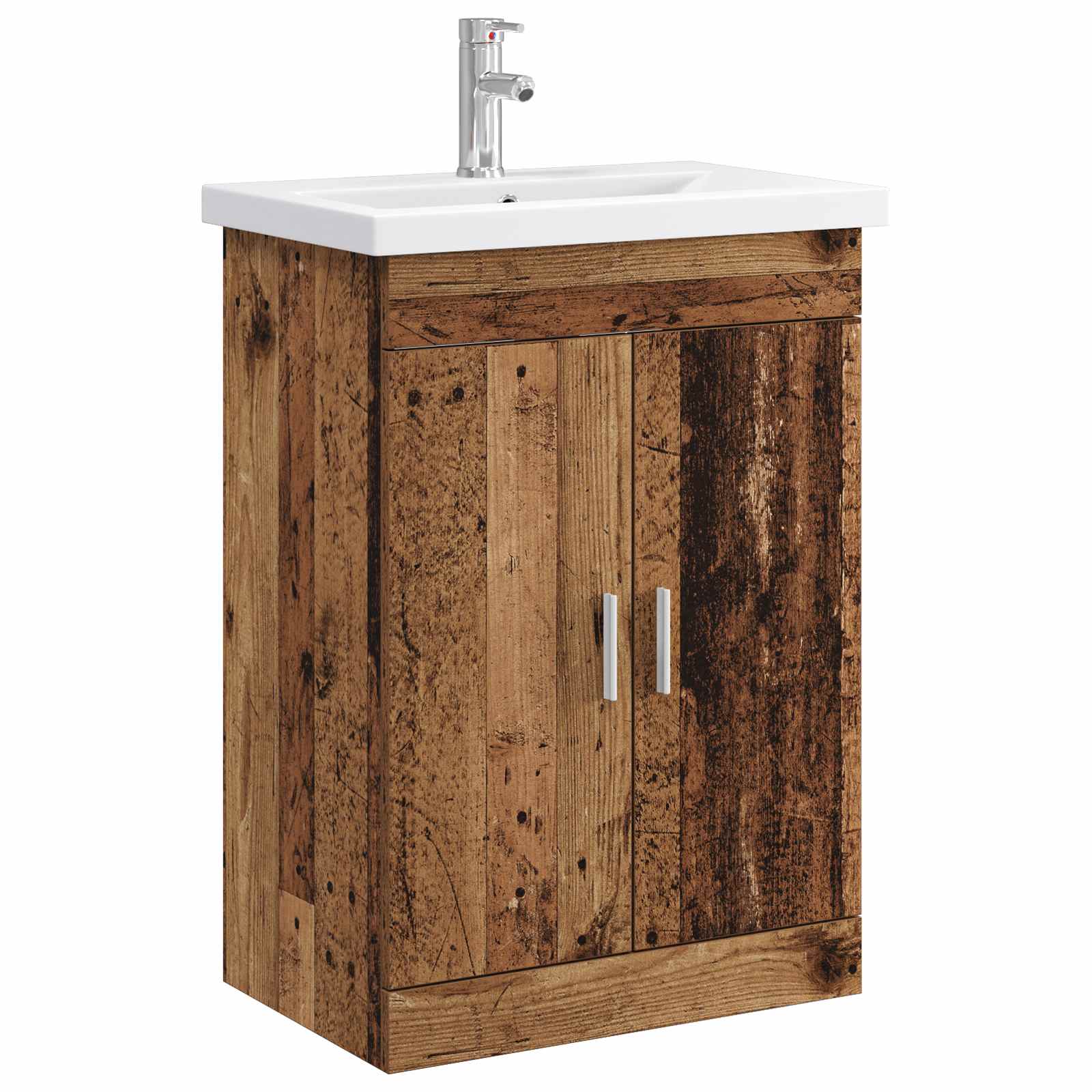 vidaXL Badkamermeubelset Wit 61 x 40 x 84,5 cm Bewerkt hout