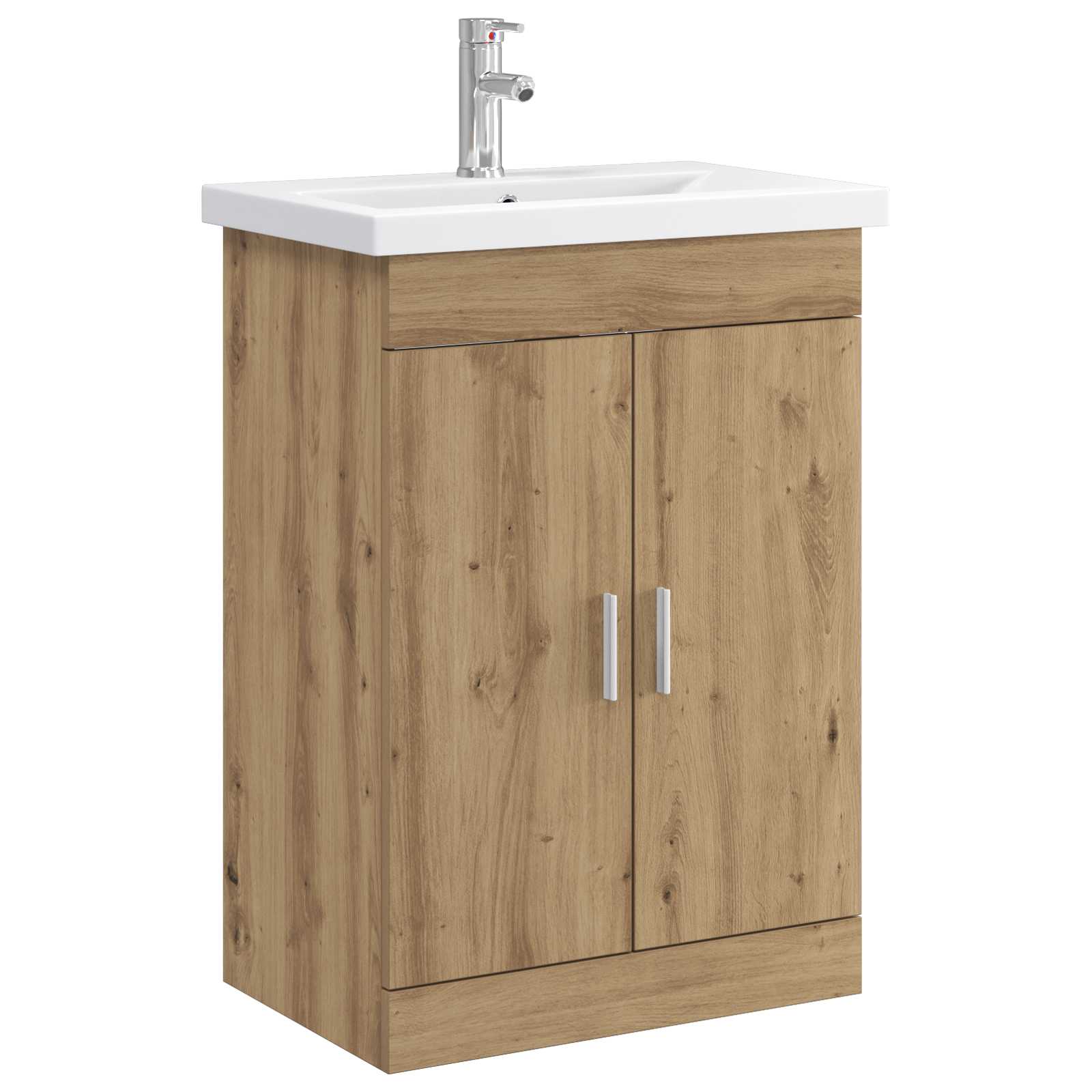 vidaXL Badkamermeubelset Wit 61 x 40 x 84,5 cm Bewerkt hout