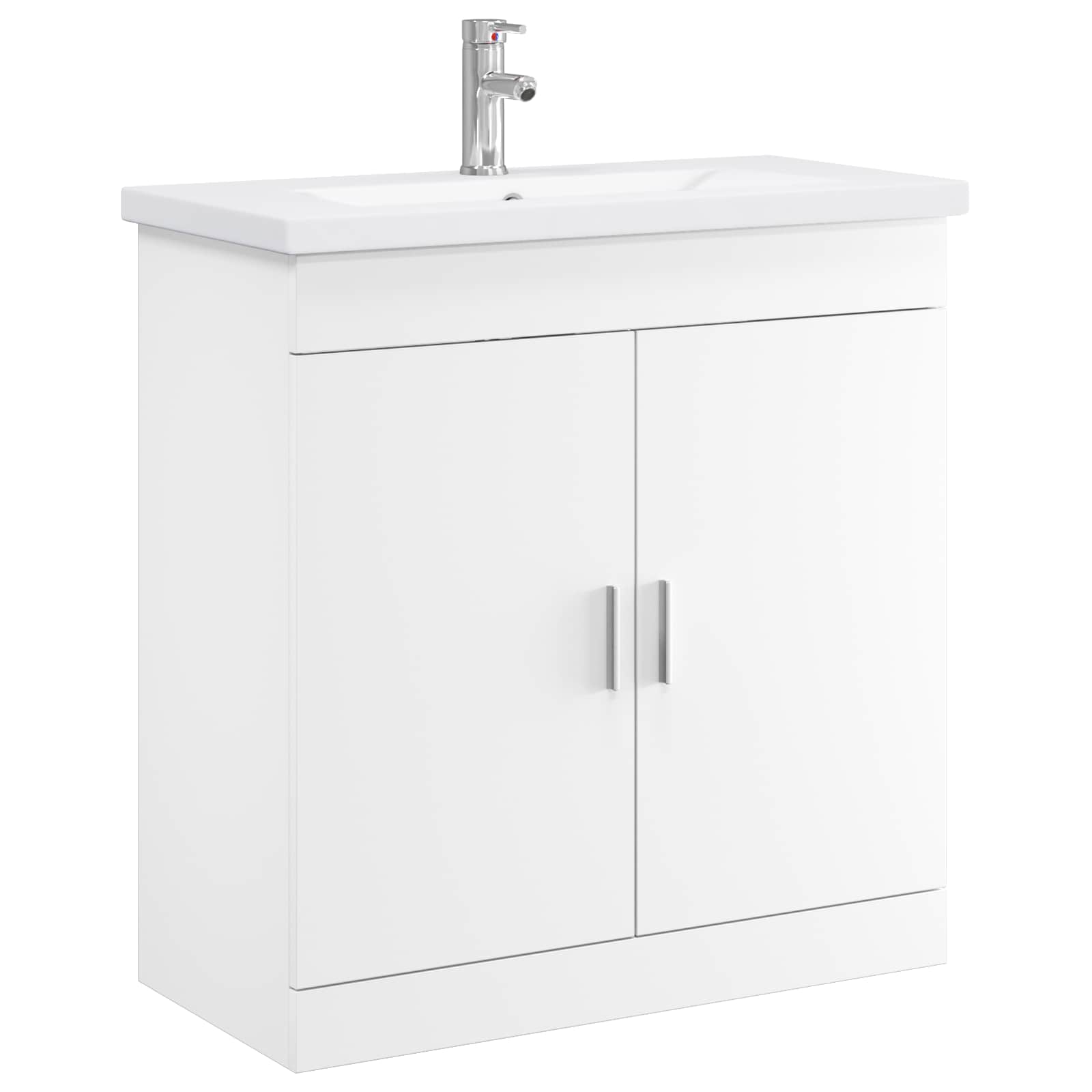 vidaXL Badkamermeubelset Wit 61 x 40 x 84,5 cm Bewerkt hout