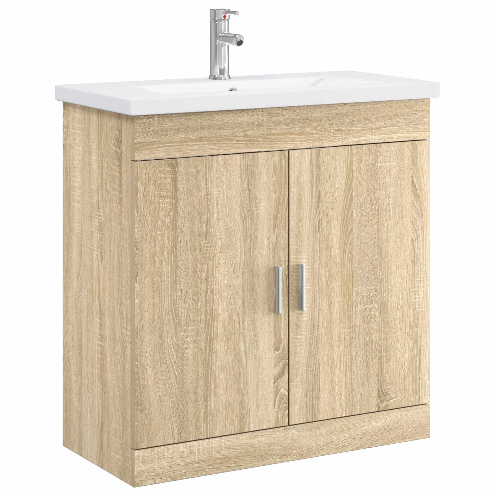 vidaXL Badkamermeubelset Wit 61 x 40 x 84,5 cm Bewerkt hout